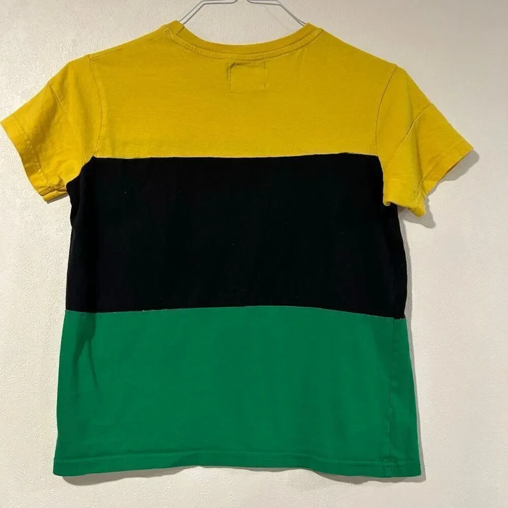 JMD Jamaica Graphic Tee Youth 14/16 Colorblock Cotton T-Shirt
